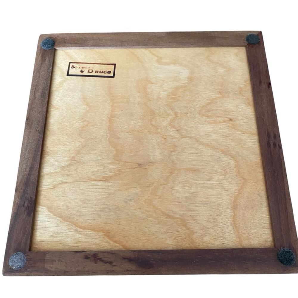 Boxes by Bruce Collectible Black Walnut Arius Tile Sante Fe New Mexico Box - Picture 4 of 5
